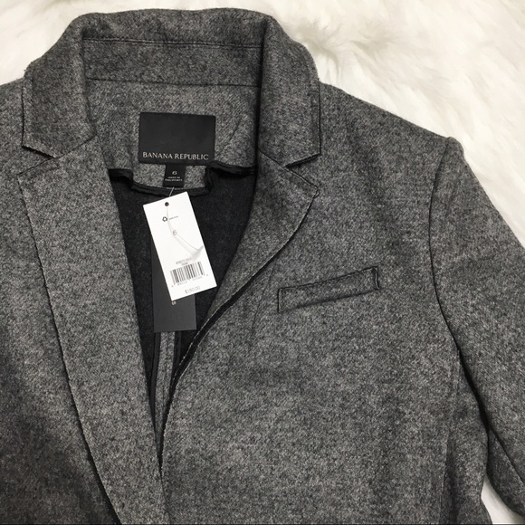 Banana Republic Grey Wool Blend Coat Blazer - Picture 8 of 8